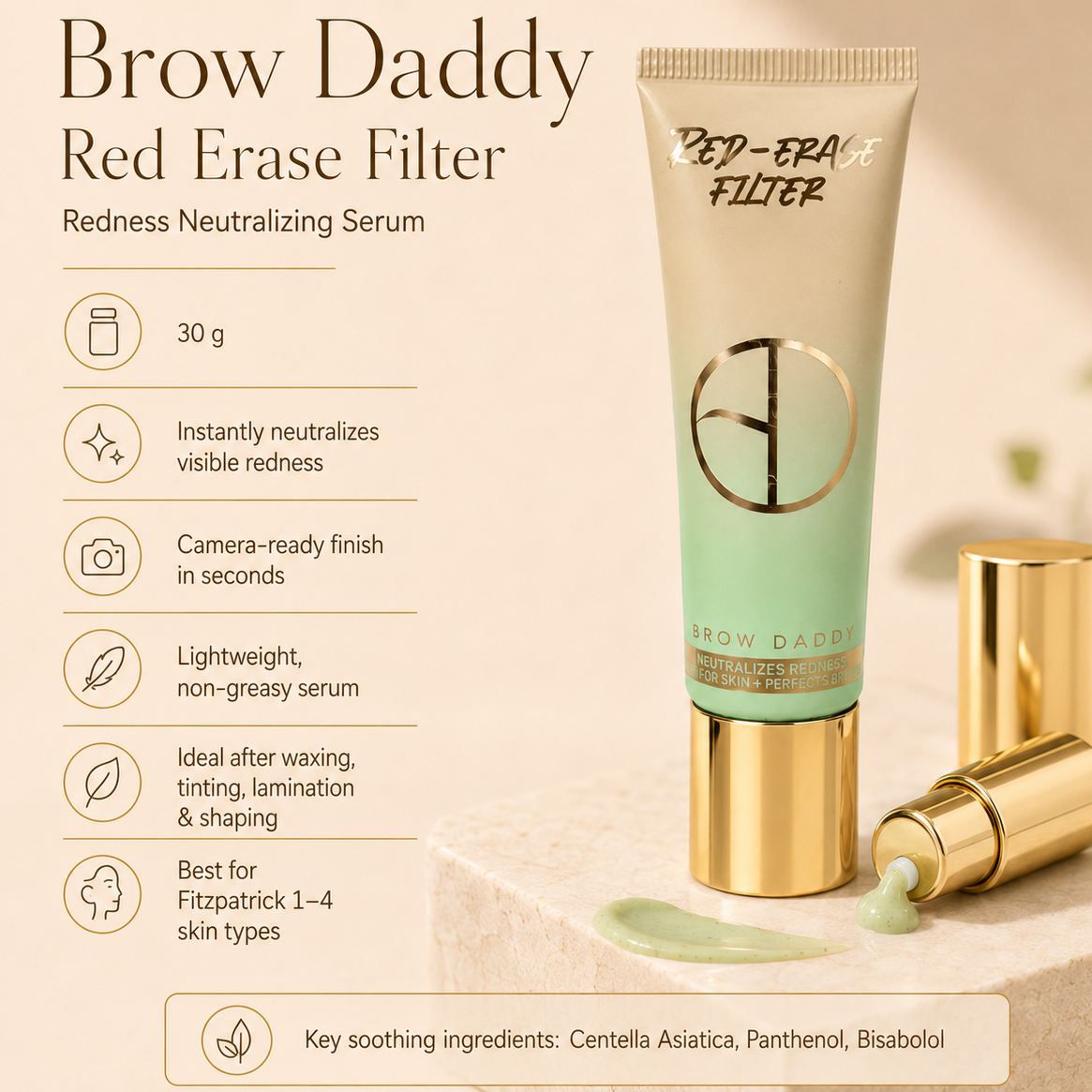 Brow Daddy Red Erase Filter – Redness Neutralizing Serum