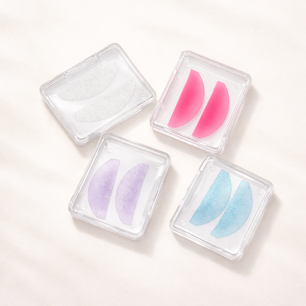 Pink, purple, blue Flat shields
