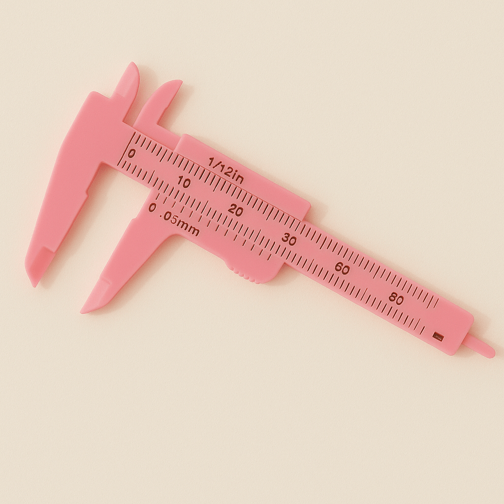 Mini Plastic Eyebrow Caliper - standoutbeautyshop