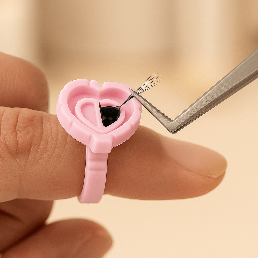 Pink Heart Shaped Glue Rings - standoutbeautyshop