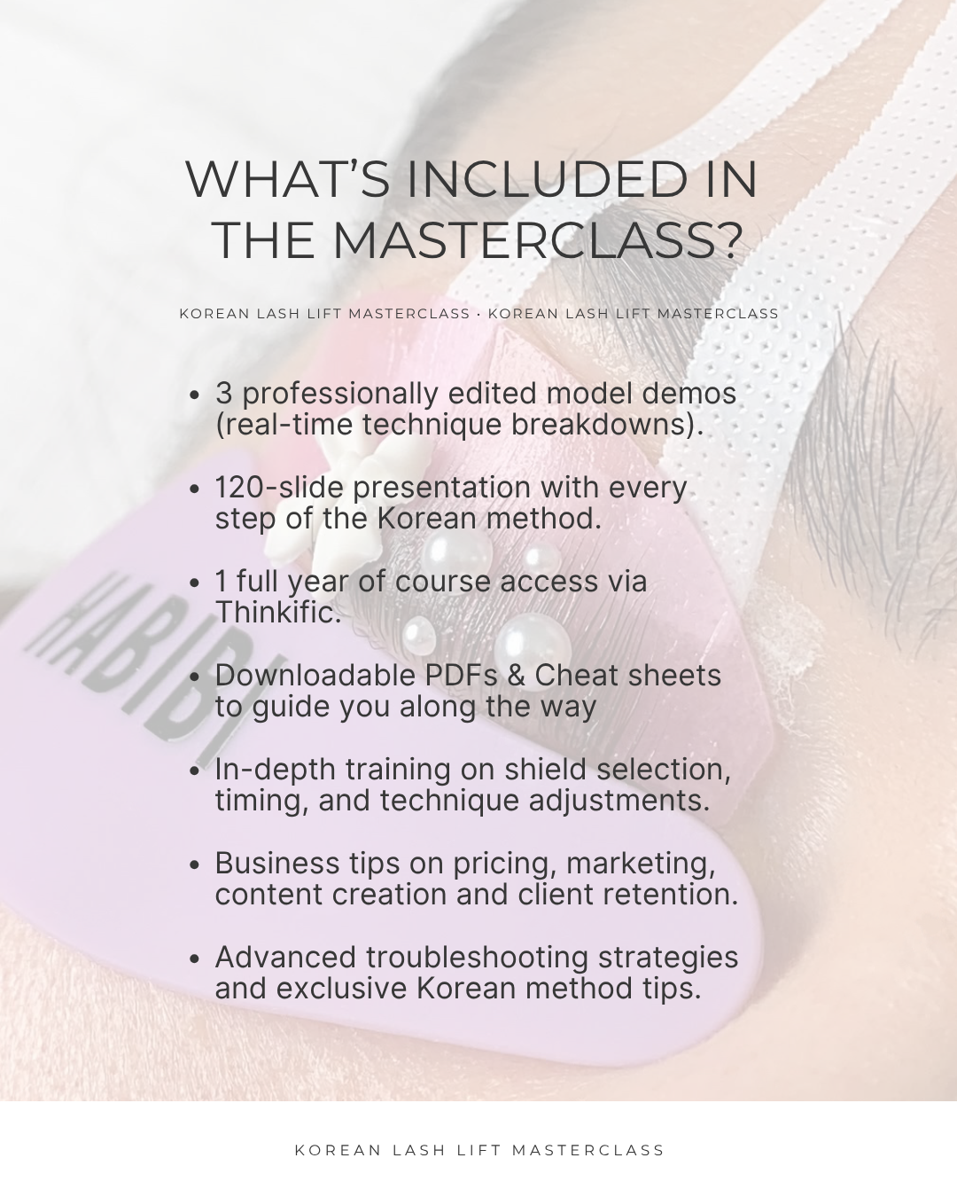 Korean Lash Lift Masterclass!